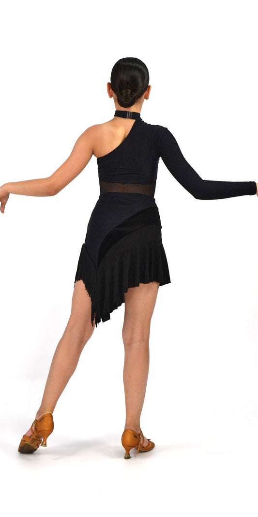 Angular Fringe Skirt For Girls