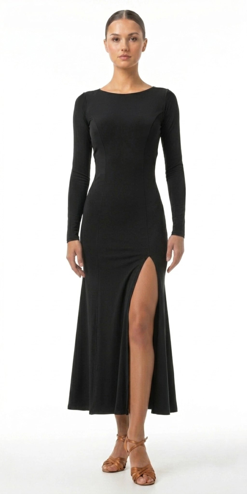 simple long ballroom dress Sleeves Open Back & Slit The full Note:In-stock and ready to ship Nautical Style Clothing for julR
