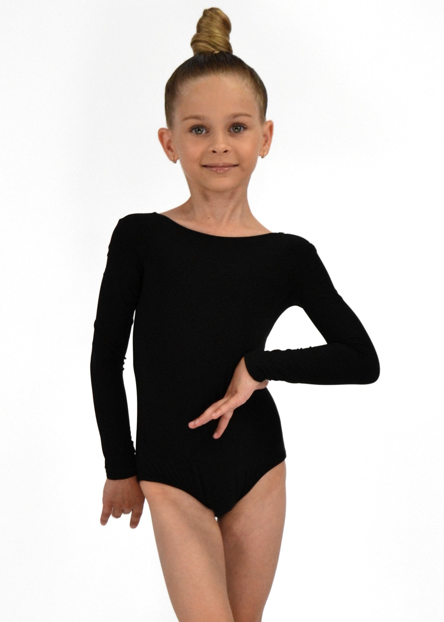 Classic Long-Sleeve Leotard For Kids Girls