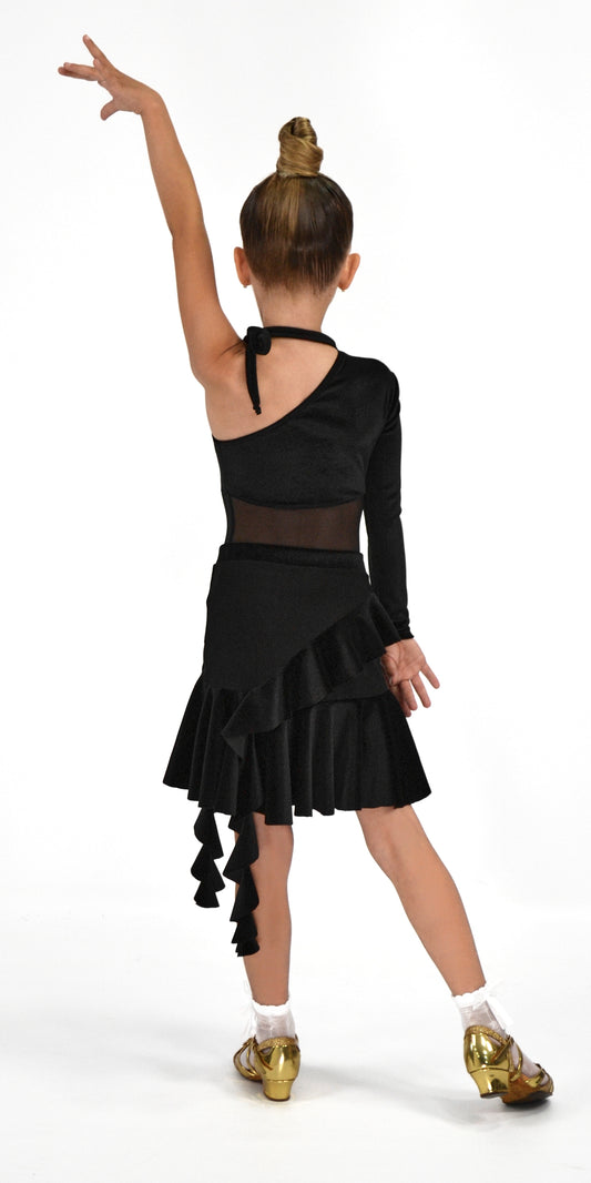 Kids Stretch Velour Dance Skirt