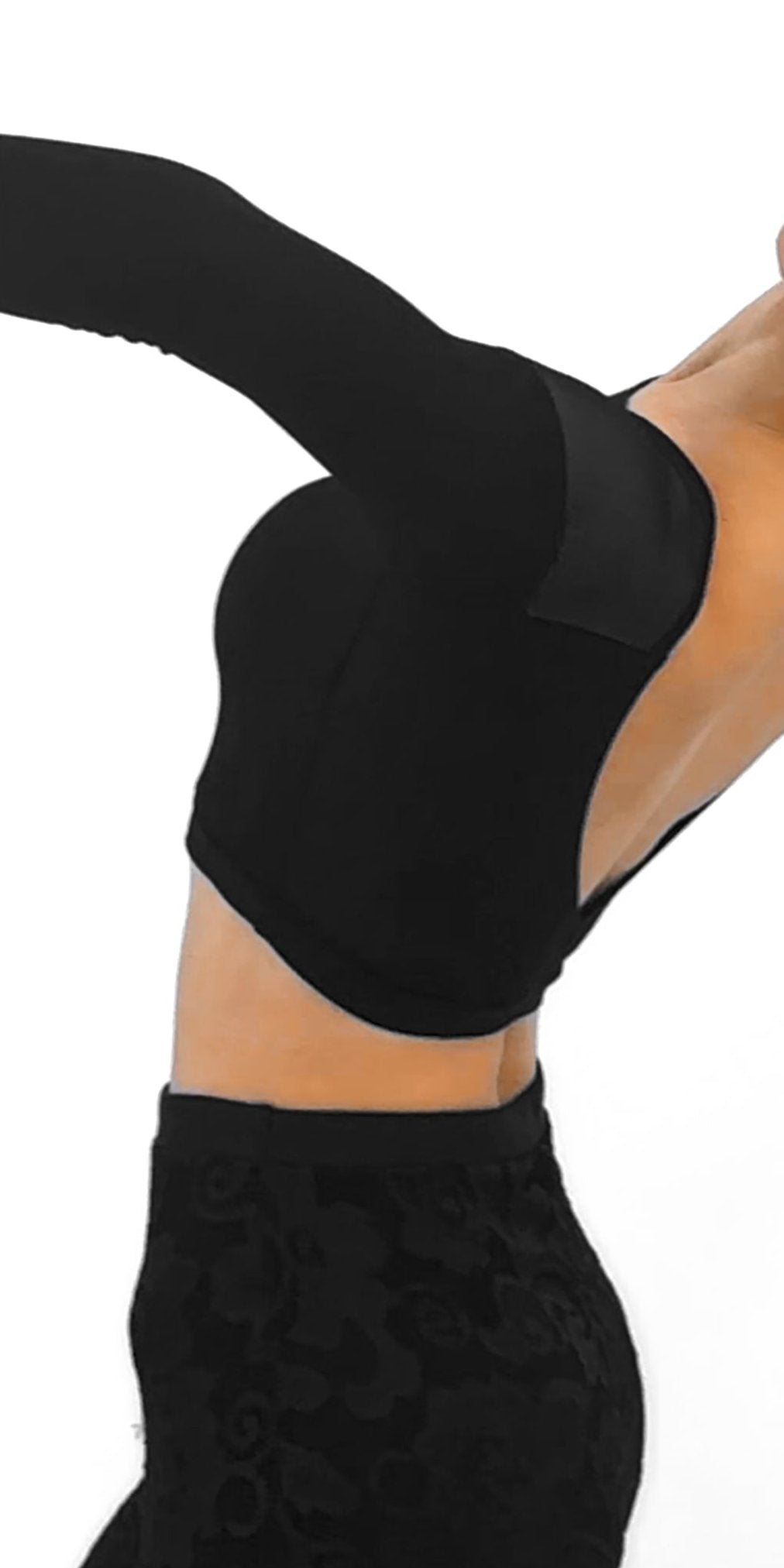 Open Back Long Sleeve Dance Top For Women