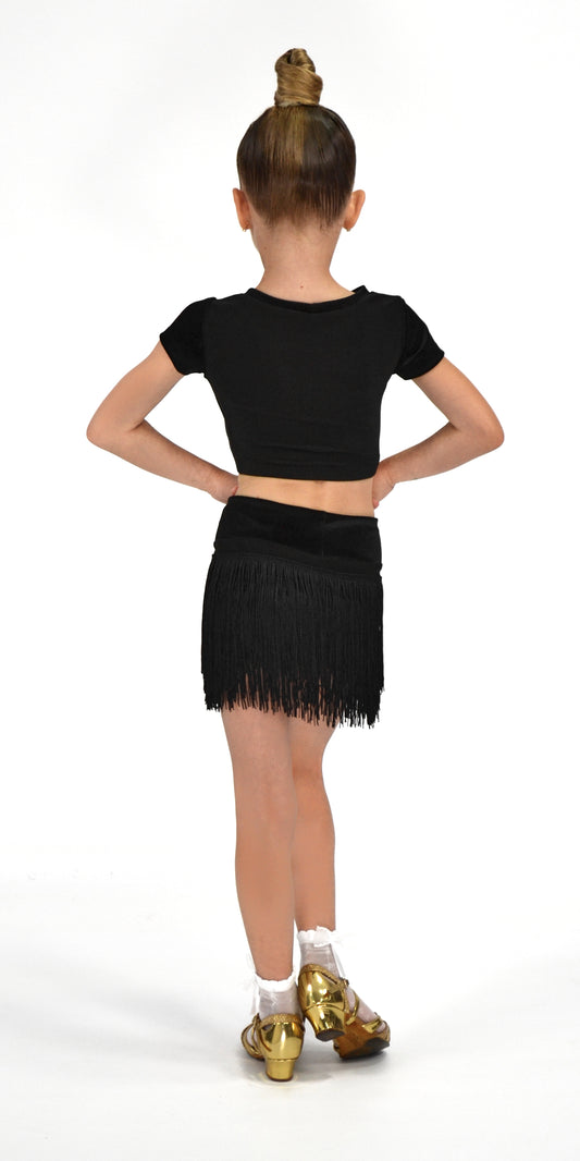 Top with Velour Sleeves For Kids Girls