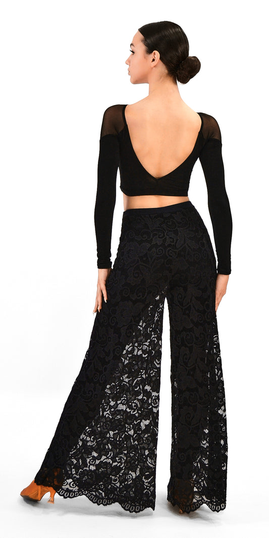 Wide Leg Dance Palazzo Pants For Women
