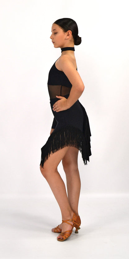 Angular Fringe Skirt For Girls