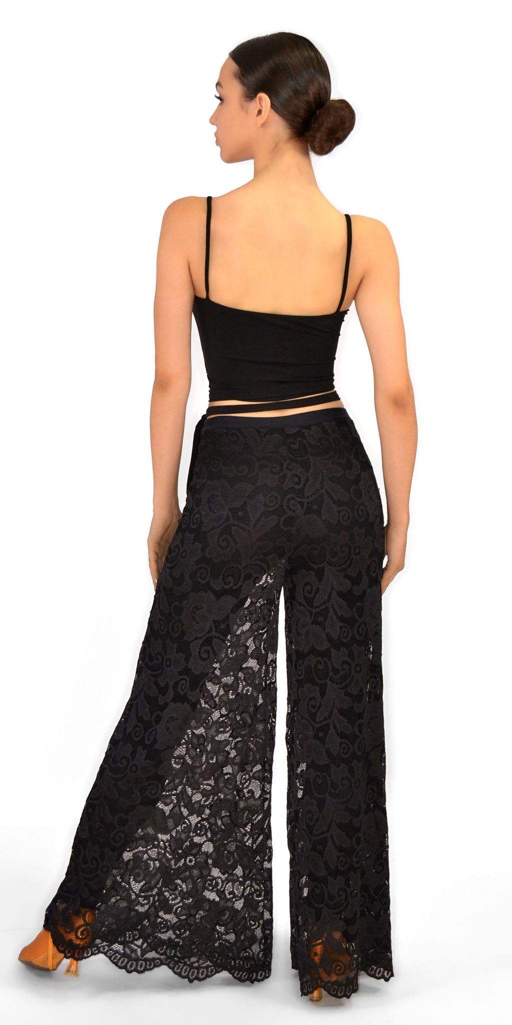 Cross-Front Tie-Waist Dance Top For Women