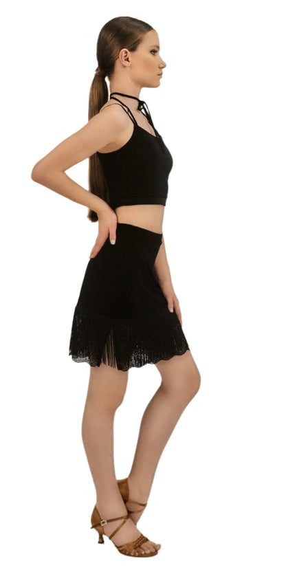 Fringed Lace Skirt For Girls