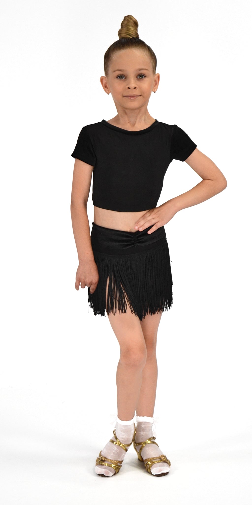 Kids Girls Fringed Shorts