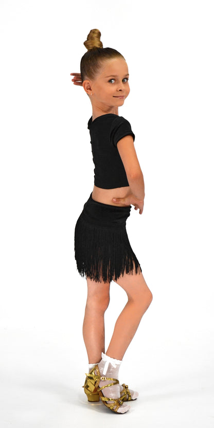 Kids Girls Fringed Shorts