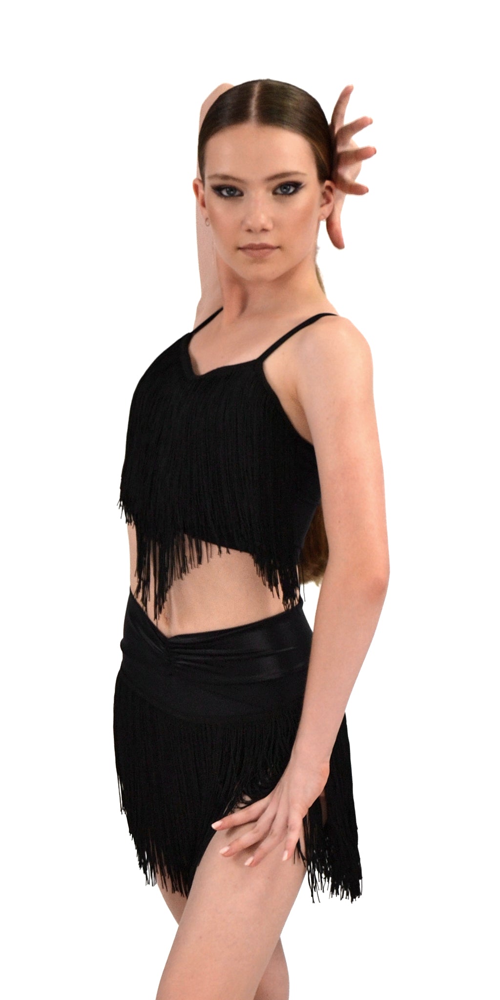 Latin Fringe Dance Top For Girls
