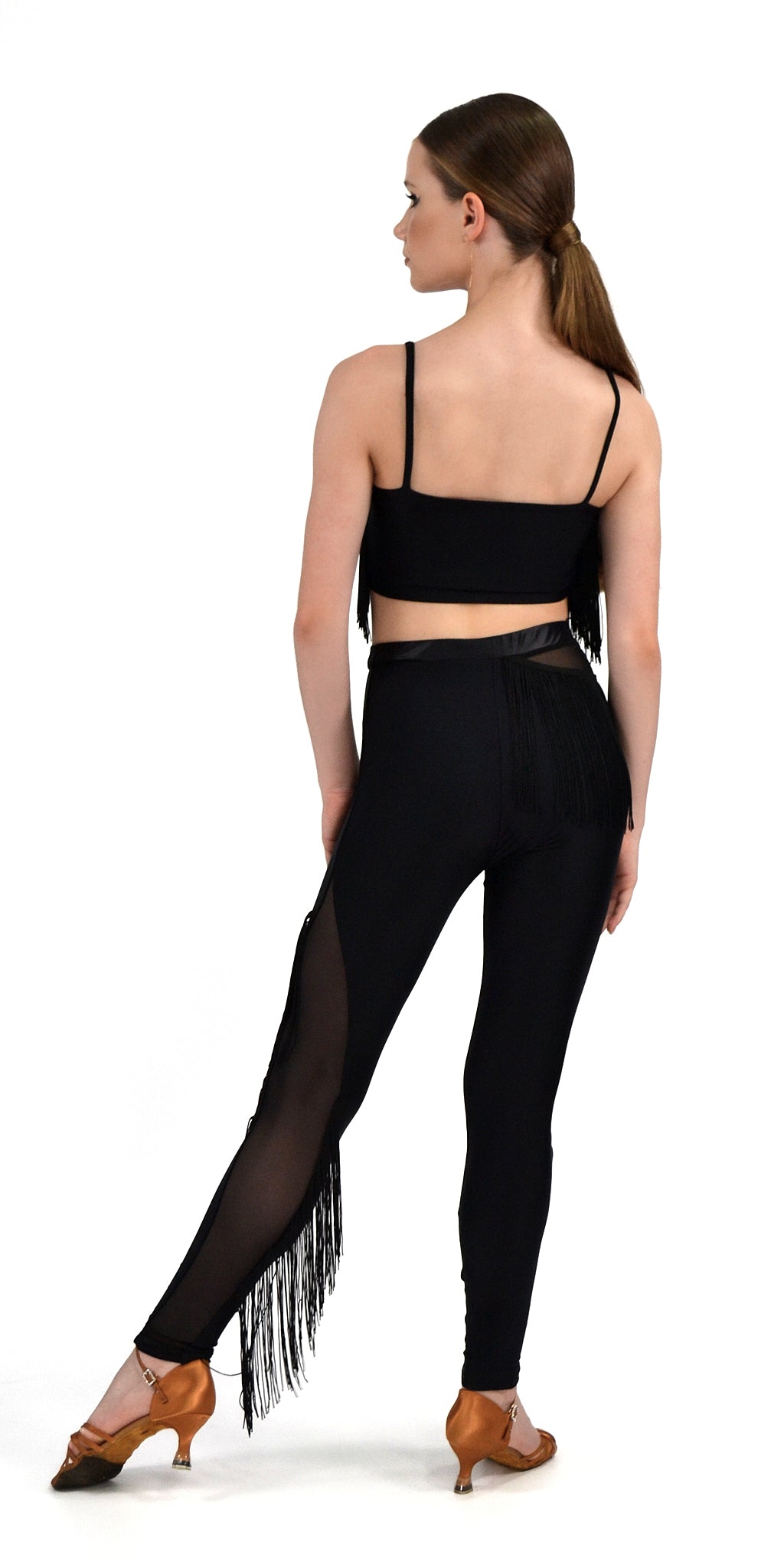 Latin Fringe Dance Top For Girls