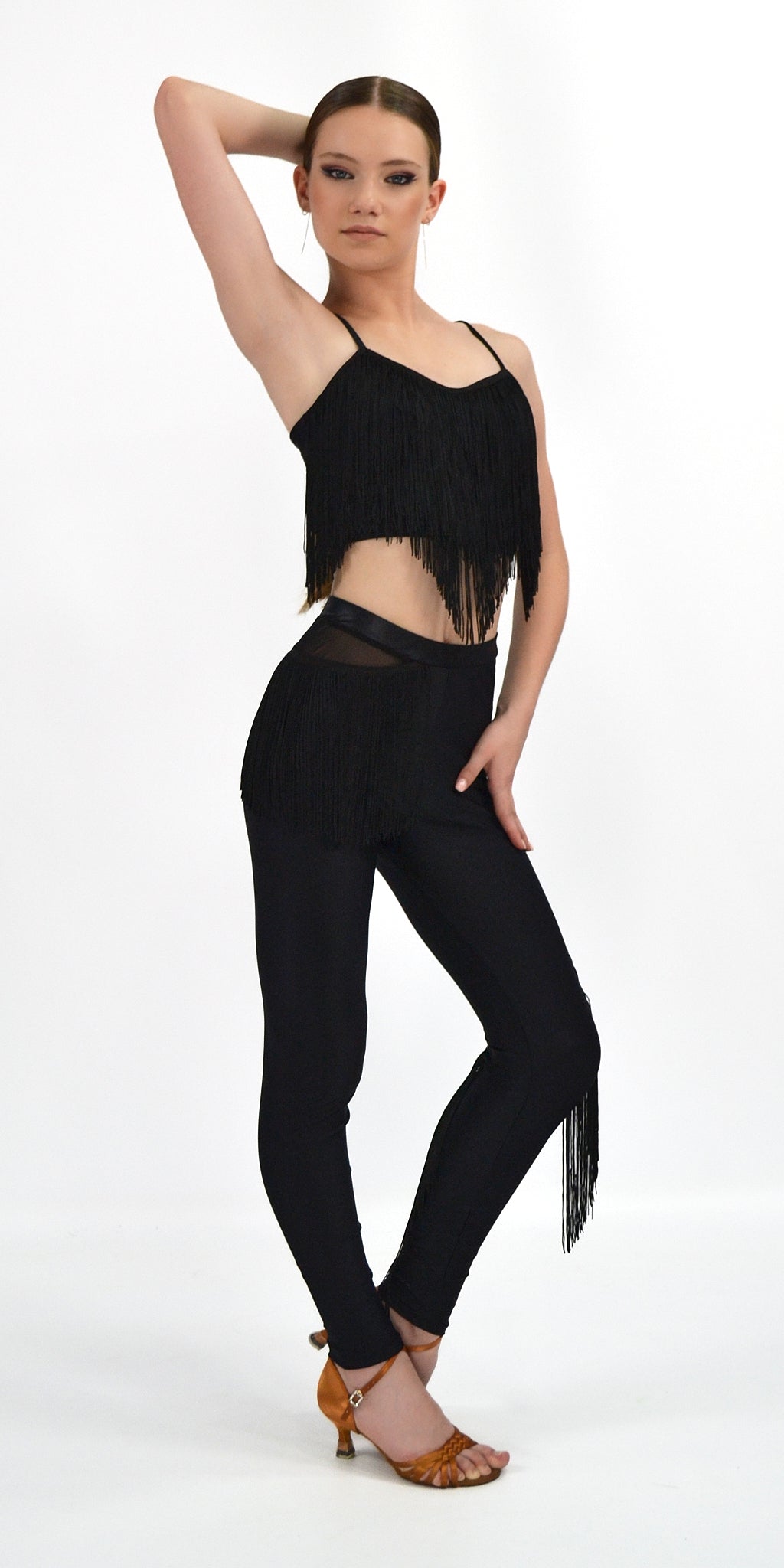 Latin Fringe Dance Top For Girls