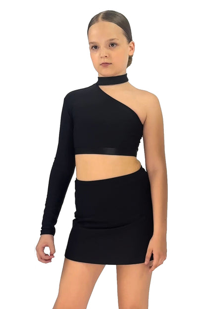 One Shoulder Top with Choker For Girls