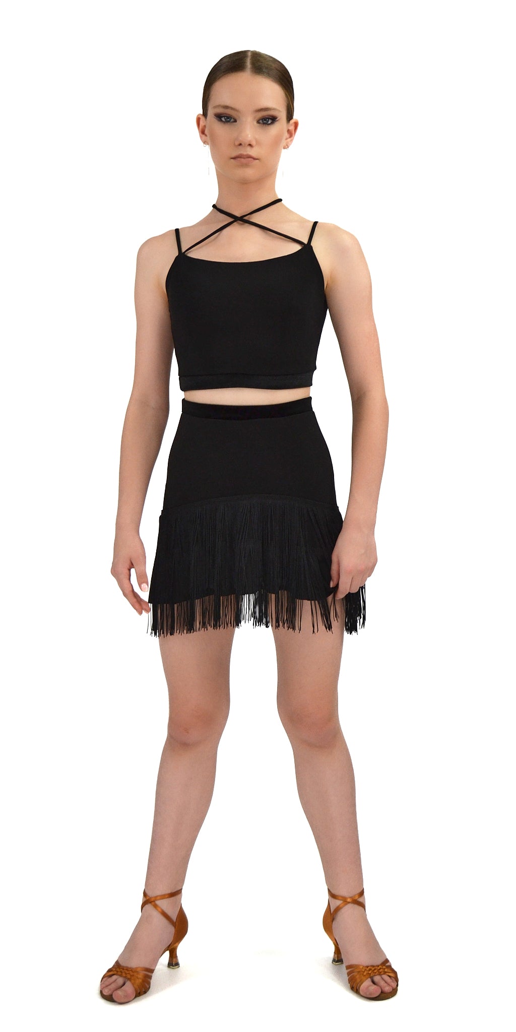 Tank Top with Thin Straps and Ties For Girls