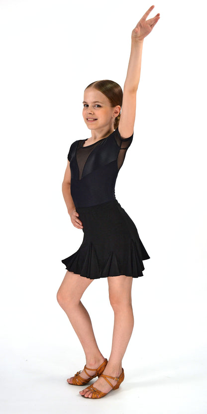 The Flex Mesh Short Sleeve Leotard For Girls