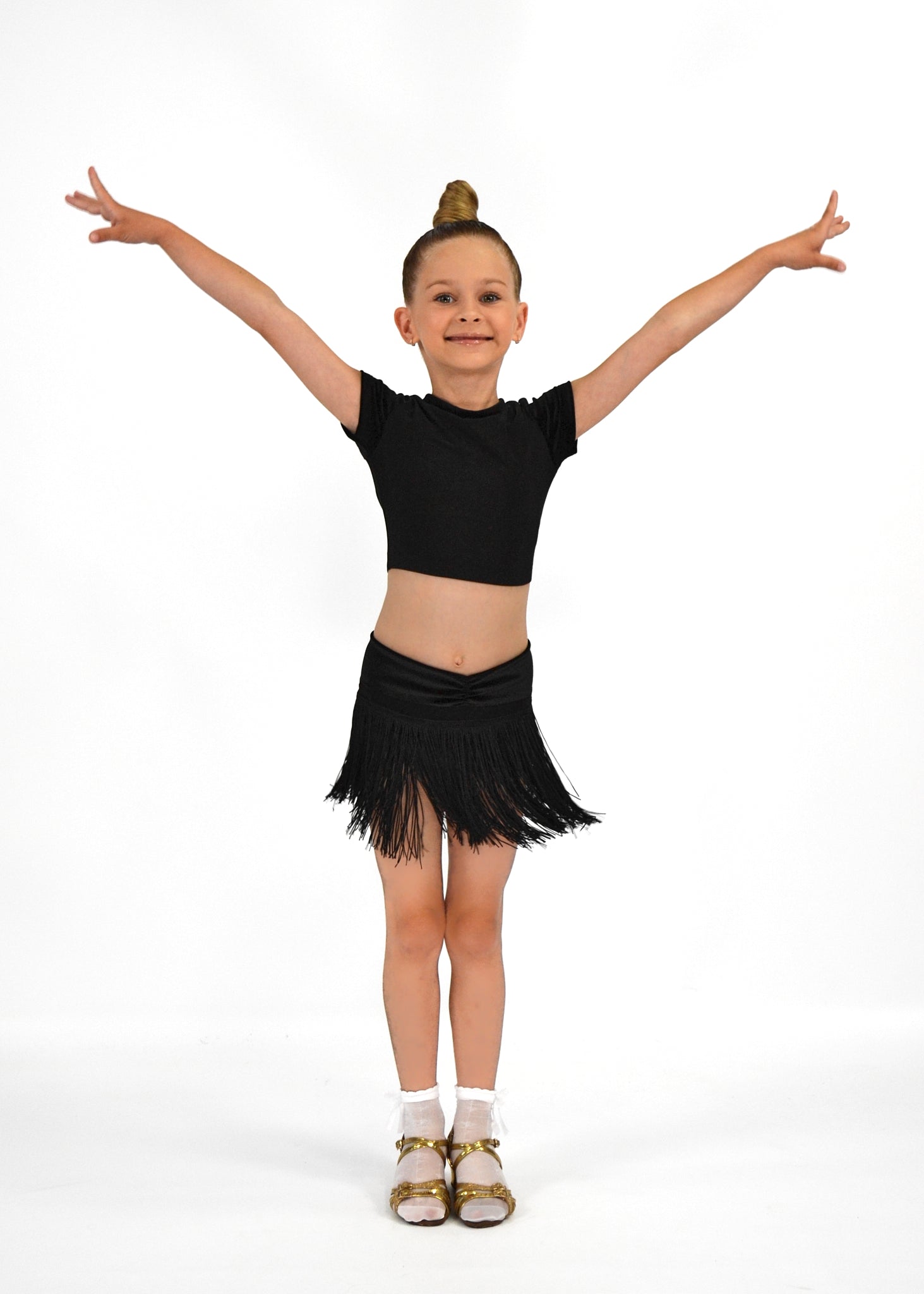 Top with Velour Sleeves For Kids Girls