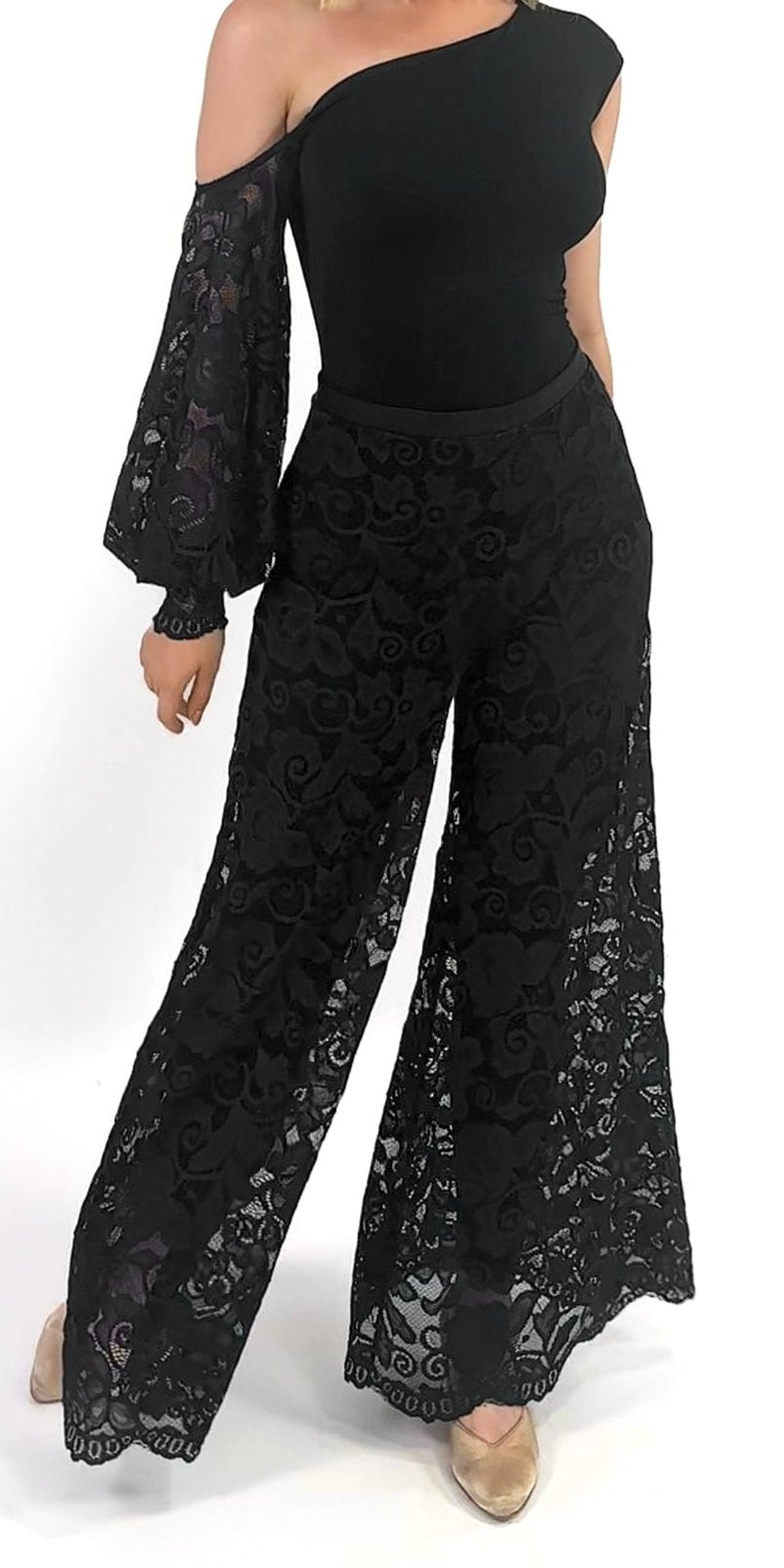 Wide Leg Dance Palazzo Pants For Women