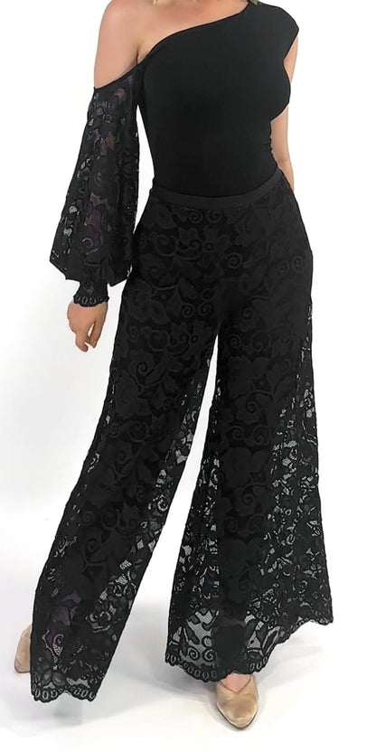 Wide Leg Dance Palazzo Pants For Women