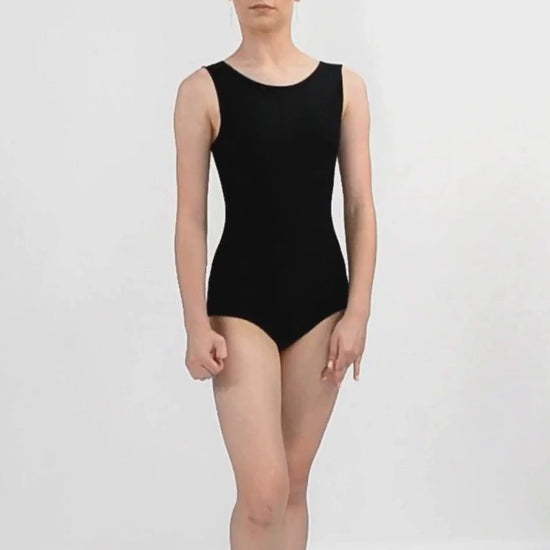 The Boatneck Leotard with Thin Crisscross Straps For Girls