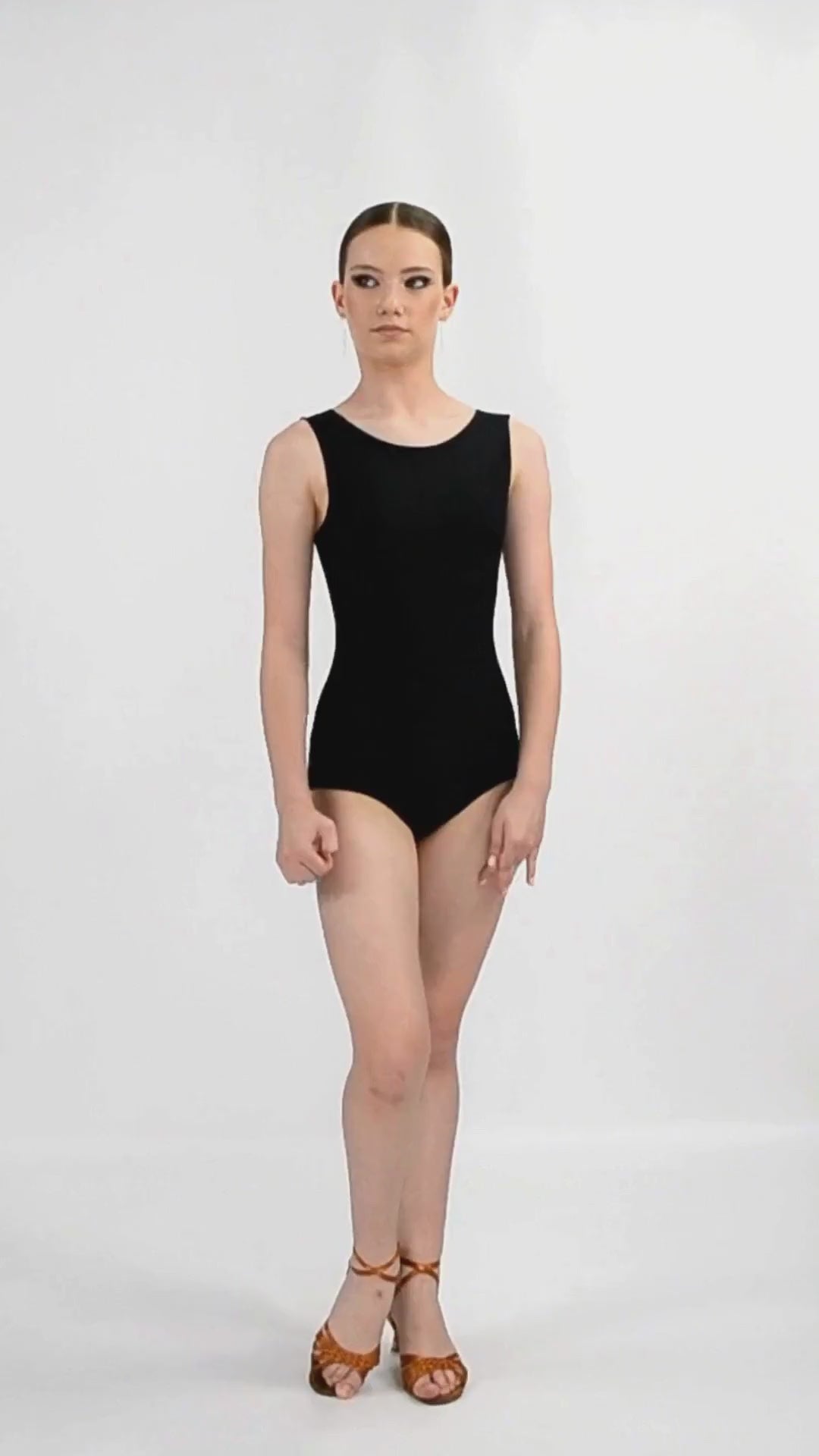 The Boatneck Leotard with Thin Crisscross Straps For Girls