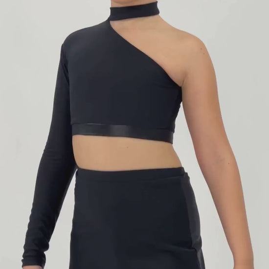 One Shoulder Top with Choker For Girls